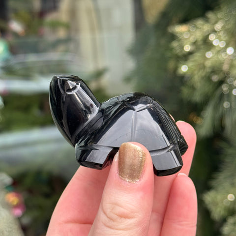 Ravenstone Crystals Obsidian Turtle "Diana"