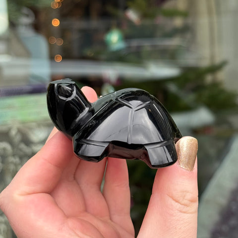 Ravenstone Crystals Obsidian Turtle "Tina"
