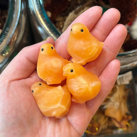 Ravenstone Crystals Orange Calcite Chick