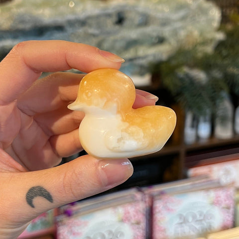 Ravenstone Crystals Orange Calcite Duck