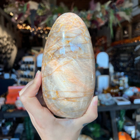 Ravenstone Crystals Pink Moonstone "Eliza"