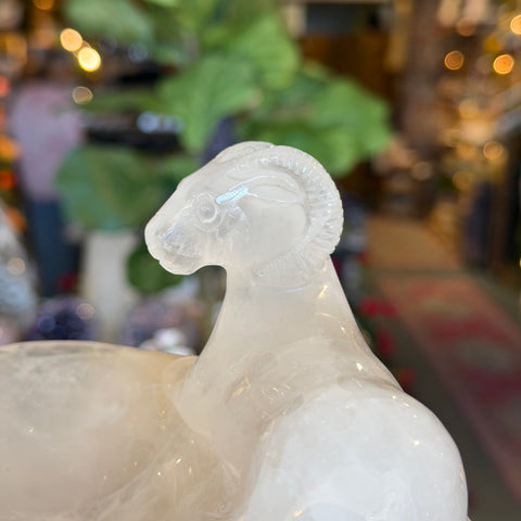 Ravenstone Crystals Quartz Ram Ashtray "Aries"