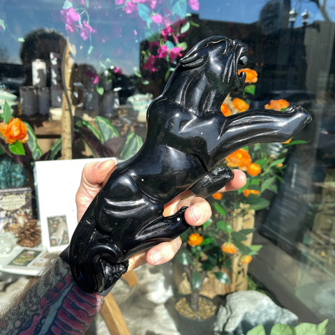 Ravenstone Crystals Rainbow Obsidian Panther "Shuri"