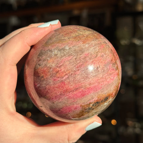 Ravenstone Crystals Rhodonite "Marley"