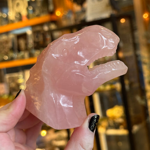 Ravenstone Crystals Rose Quartz Dinosaur "Ian"