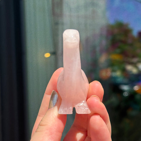 Ravenstone Crystals Rose Quartz Dinosaur "Luella"