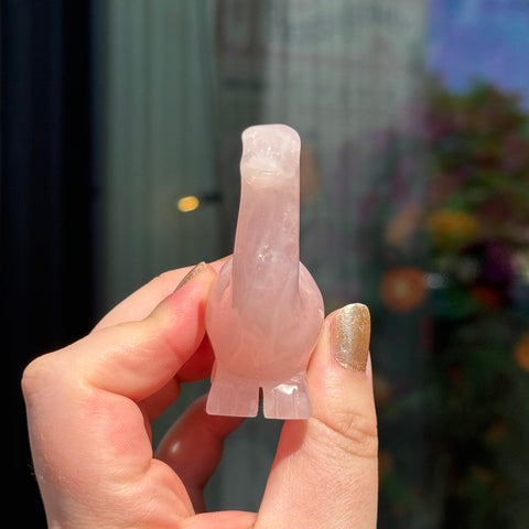 Ravenstone Crystals Rose Quartz Dinosaur "Paisley"