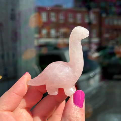 Ravenstone Crystals Rose Quartz Dinosaur "Pamela"