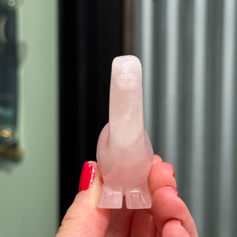 Ravenstone Crystals Rose Quartz Dinosaur "Summer"