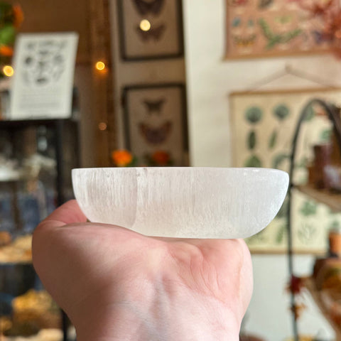 Ravenstone Crystals Selenite Moon Bowl