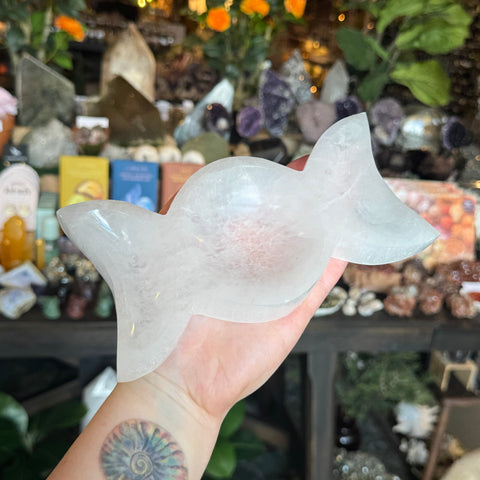 Ravenstone Crystals Selenite Triple Moon Dish