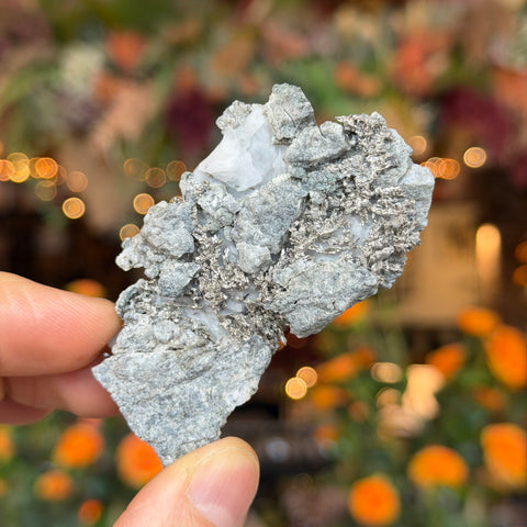 Ravenstone Crystals Silver in Calcite "Lyra"