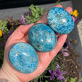 Ravenstone Crystals Size 1 Blue Apatite Palm Stone