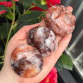 Ravenstone Crystals Size 1 Fire Quartz Palm Stone