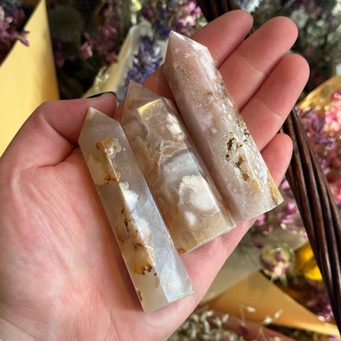 Ravenstone Crystals Size 1 Flower Agate Point