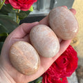 Ravenstone Crystals Size 1 Pink Moonstone Palm Stone