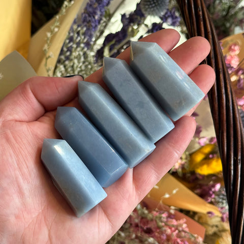 Ravenstone Crystals Size 2 Angelite Point