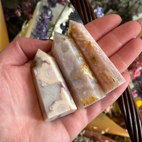 Ravenstone Crystals Size 2 Flower Agate Point