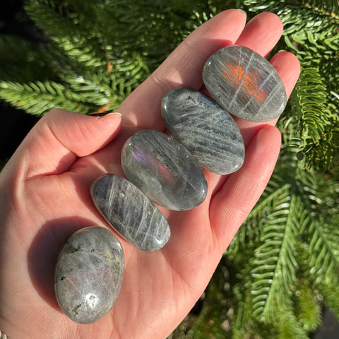 Ravenstone Crystals Size 4 Sunset Labradorite Palm Stone