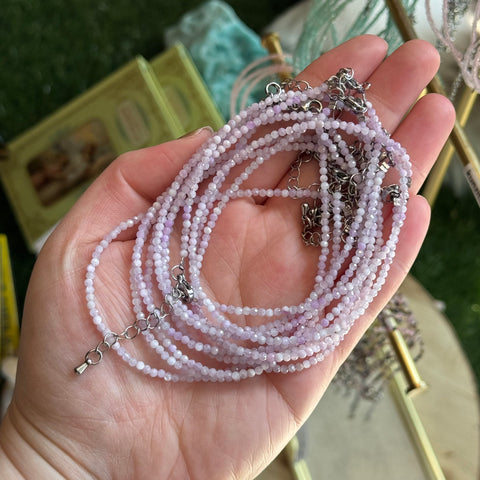 Ravenstone Crystals Kunzite Anklet