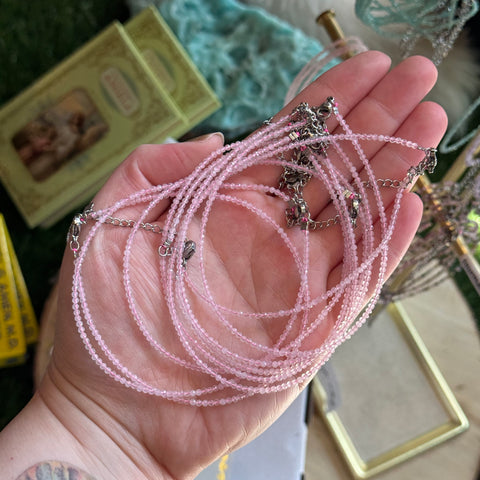 Ravenstone Crystals Rose Quartz Anklet
