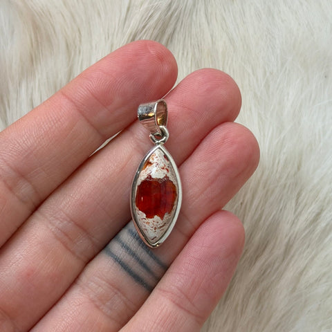 Ravenstone Crystals Fire Opal Necklace "Mary"
