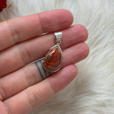 Ravenstone Crystals Fire Opal Necklace "Tina"