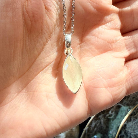 Ravenstone Crystals Libyan Desert Glass Necklace "Camille"