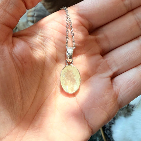 Ravenstone Crystals Libyan Desert Glass Necklace "Sandy"