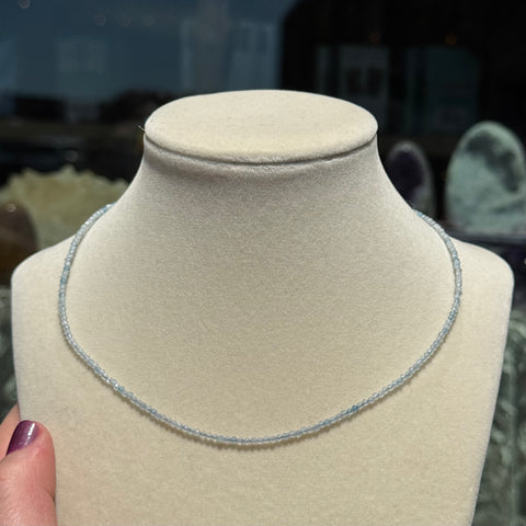 Ravenstone Crystals The Dainty Aquamarine Necklace