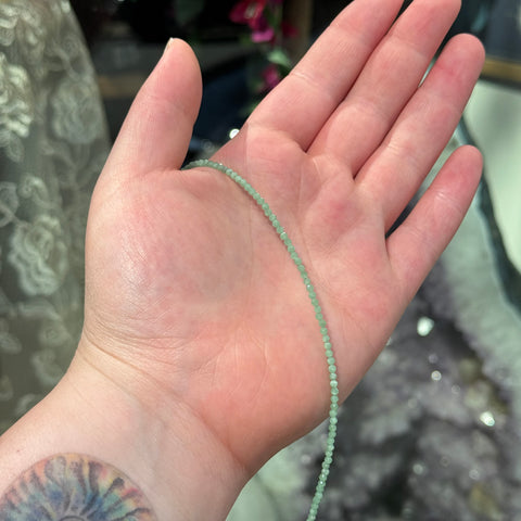 Ravenstone Crystals The Dainty Chrysoprase Necklace