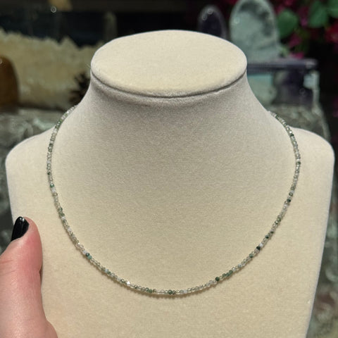 Ravenstone Crystals The Dainty Moss Agate Necklace