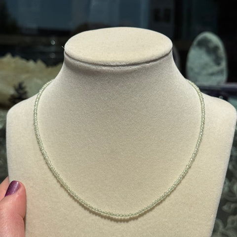 Ravenstone Crystals The Dainty Prehnite Necklace