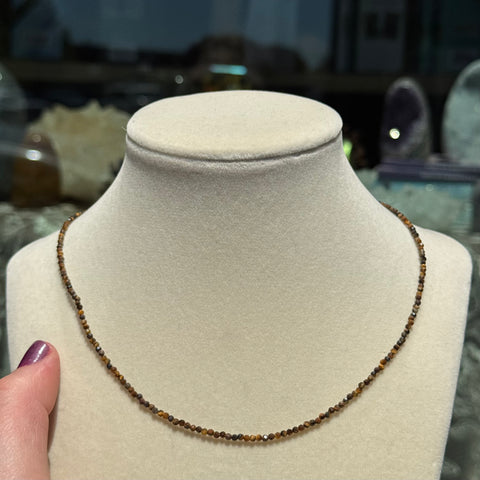 Ravenstone Crystals The Dainty Tiger's Eye Necklace