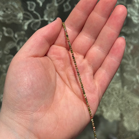 Ravenstone Crystals The Dainty Unakite Necklace