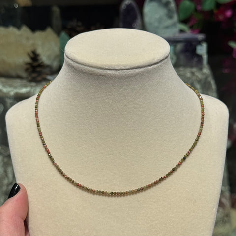 Ravenstone Crystals The Dainty Unakite Necklace