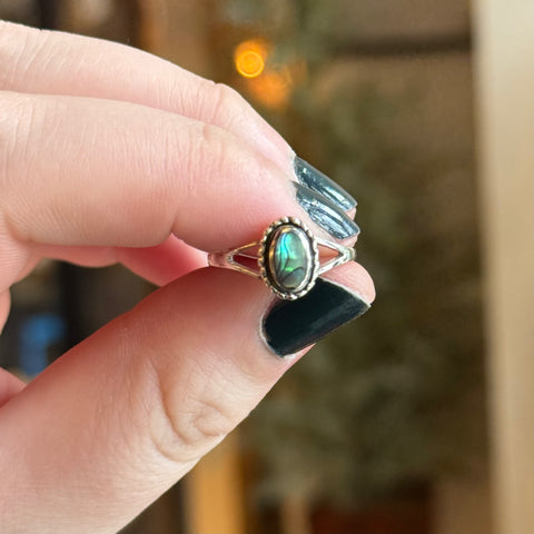 Ravenstone Crystals Abalone Ring "Evanna" - Size 6.5