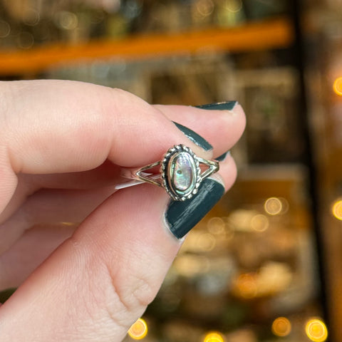 Ravenstone Crystals Abalone Ring "Nellie" - Size 7.5
