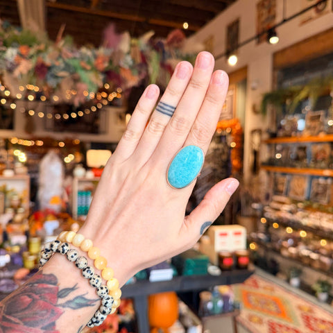 Ravenstone Crystals Amazonite Ring "Lana" - Size 10