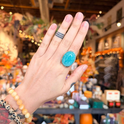 Ravenstone Crystals Amazonite Ring "Roberta" - Size 7