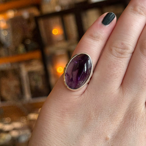 Ravenstone Crystals Atomic Amethyst Ring "Alina" - Size 6