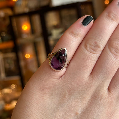Ravenstone Crystals Atomic Amethyst Ring "Allison" - Size 6