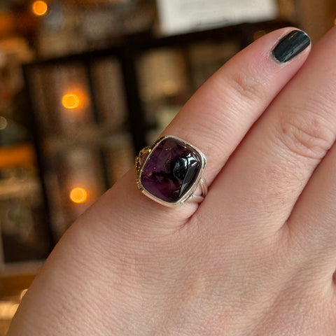 Ravenstone Crystals Atomic Amethyst Ring "Nigel" - Size 7