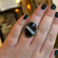 Ravenstone Crystals Banded Agate Ring "Rachel" - Size 8