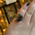 Ravenstone Crystals Black Moonstone Ring "Adele" - Size 5