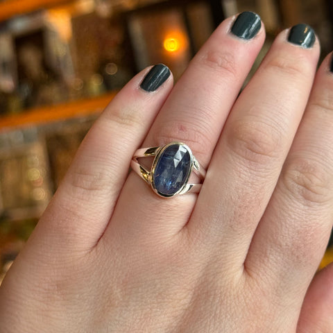 Ravenstone Crystals Blue Kyanite Ring "Grace" - Size 9