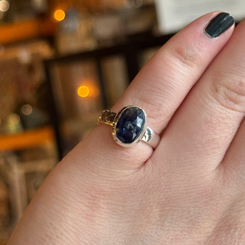 Ravenstone Crystals Blue Kyanite Ring "Jamie" - Size 7