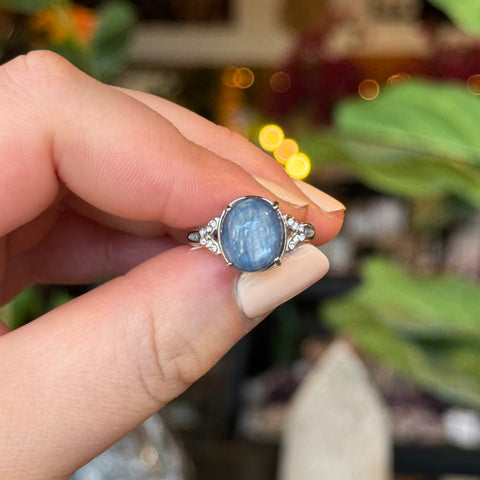 Ravenstone Crystals Blue Kyanite Ring "Jessa" - Size 6