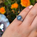 Ravenstone Crystals Blue Kyanite Ring "Jessa" - Size 6