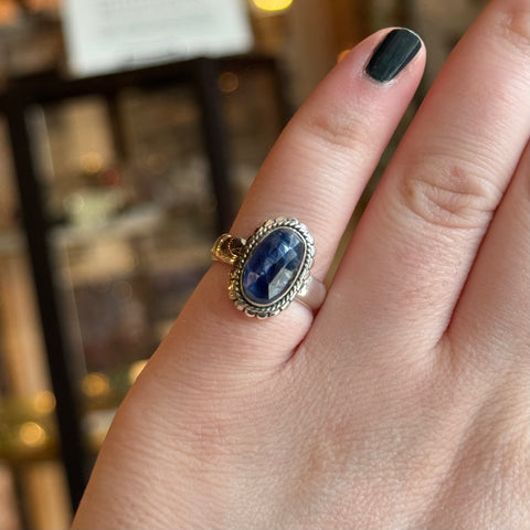 Ravenstone Crystals Blue Kyanite Ring "Jillian" - Size 6.5